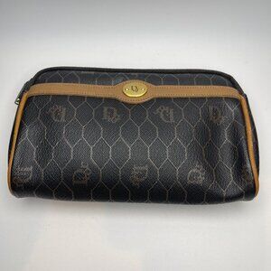 Christian Dior Vintage Honeycomb Minaudière Pouch - Brown - Preowned